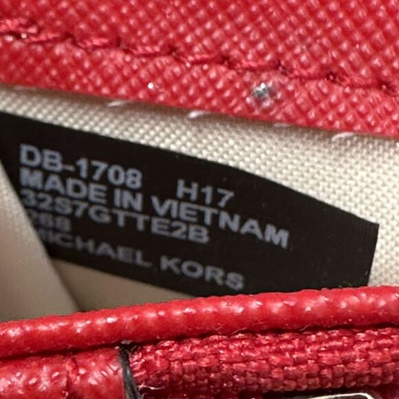 Michael Kors Women's Wristlet Jet Set Travel Smartphone Brown Red 32S7GTTE2B - Picture 10 of 12